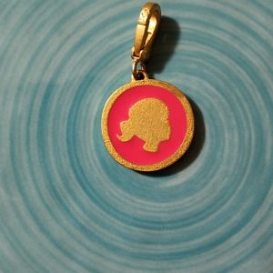 SILHOUETTE OF LITTLE GIRL CHARM OR PENDANT.